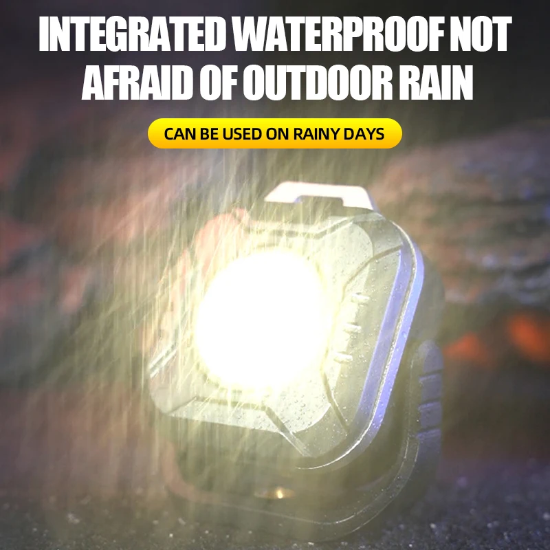 MINI LED Flashlight 8 Modesre Adjustable Portable Work Light Tail Magnet Rechargeable Camping Lantern COB Emergency Light