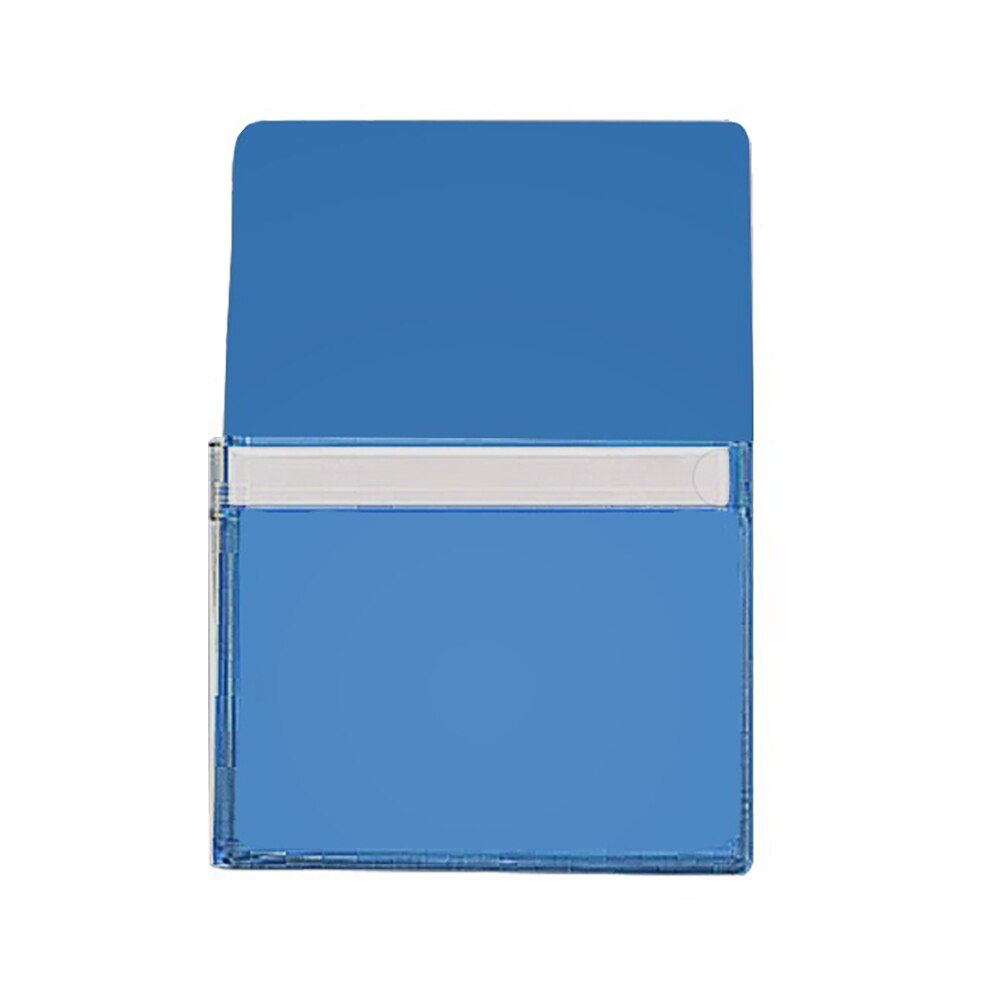 Porte-organiseur magnétique pour tableau blanc et réfrigérateur, pochette transparente de rangement pour outils et papeterie: Bleu
