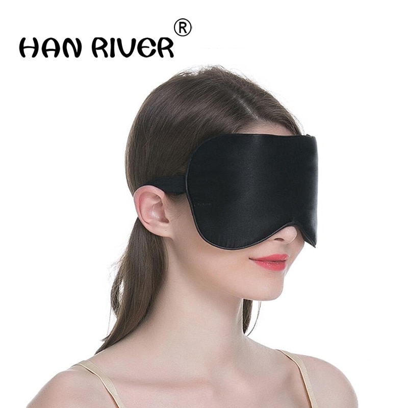 100 masque de nuit en soie masque pour les yeux en soie masque pour les yeux en soie noir confortable protection