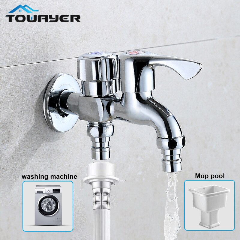 Wasmachine Kraan Dubbele Outlet Kraan Machine Wastafel Mop Zwembad Extension Kraan Tuin Kraan Badkamer Accessoires