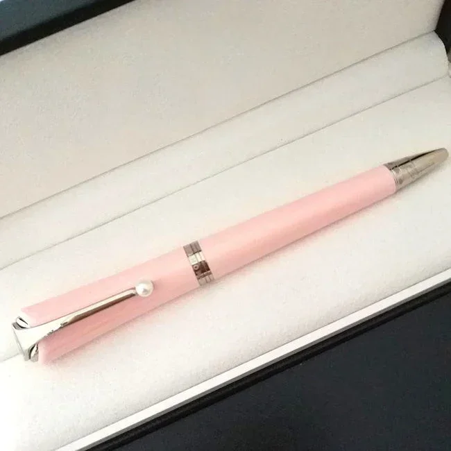 2025 bolígrafo rojo rosa negro oro perla clip Muse Marilyn Monroe rolller bolígrafos papelería coreana: Castaño / efectivo