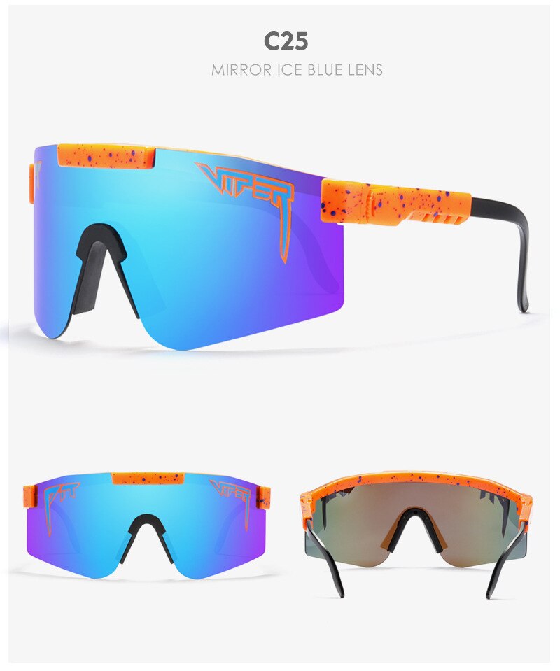 neue Klassische Gunglasses Gespiegelt Grün objektiv Pit Viper Männer Sonnenbrille Polarisierte für Frauen TR90 Rahmen UV400 Schutz: c25
