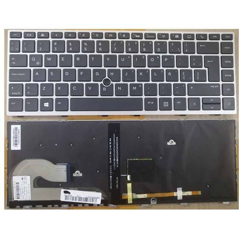 US/RU/SP/UK/LA/FR laptop keyboard FOR HP EliteBook 745 840 G5/G6 846 G5/G6 848 G5/G6 Zbook 14U G5/G6 HSN-I17C-4/I13C-4 I24C MT44: Yellow