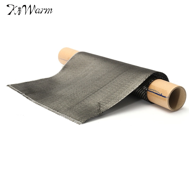 KIWarm Carbon Fiber Cloth 3K 0.3cm Thickness Twill Carbon Fabric for Commercial Industry Wheels Models Bags Decor 36x91cm Black