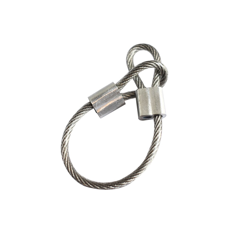 20 pcs Stainless Steel Wire Rope Lanyard Cable Tether Safety Strap with Braided Steel Rubber Coated an