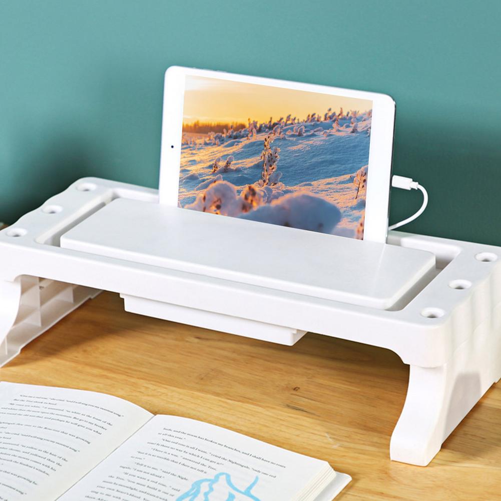 Monitor Stand Riser Support Keyboard And Mouse Storage Desk Computer Universal Desktop Holder Bracket Organizer For PC Laptop