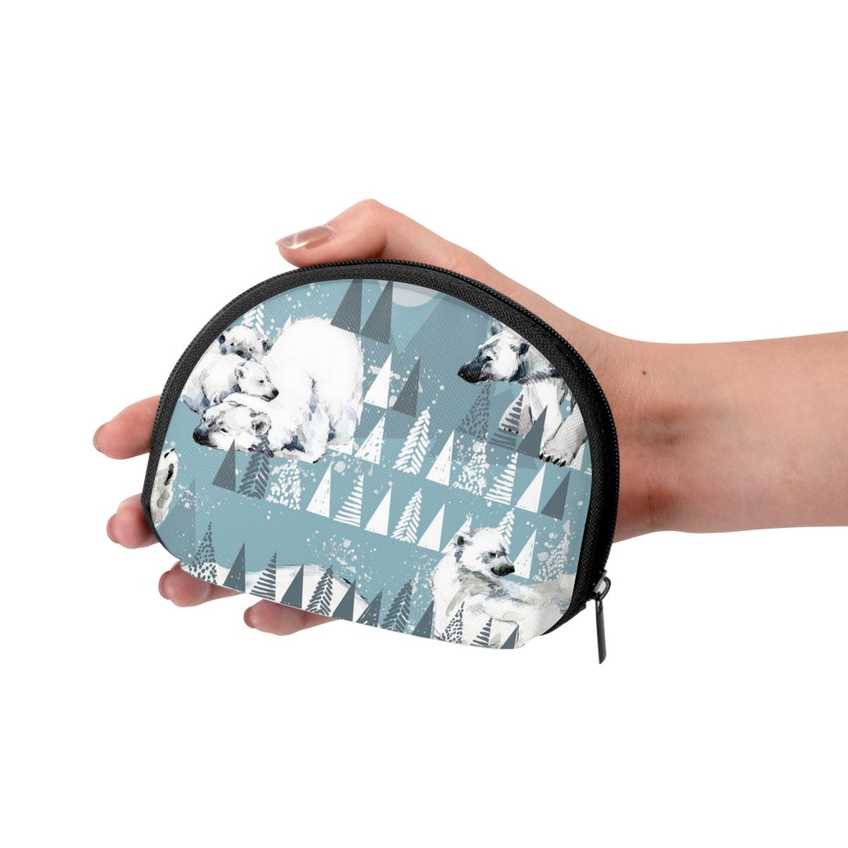 Damesportemonnee kort dames portemonnee portemonnee voor dames kaarthouder kleine damesportemonnee dames winter ijsbeer