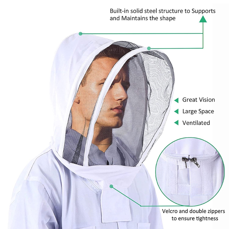 Combinaison de protection pour apiculture, combinaison protectrice, confortable, douce pour la peau, tenue d'abeille, une pièce, 594C
