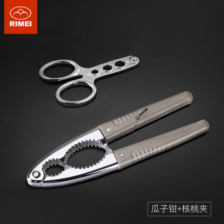 Kitchen Cooking Fruit Tools Zinc Alloy Funnel Nut Cracker Nutcracker Sheller Walnut Hickory Hazelnut Opener Crackers: 2PC 1 set