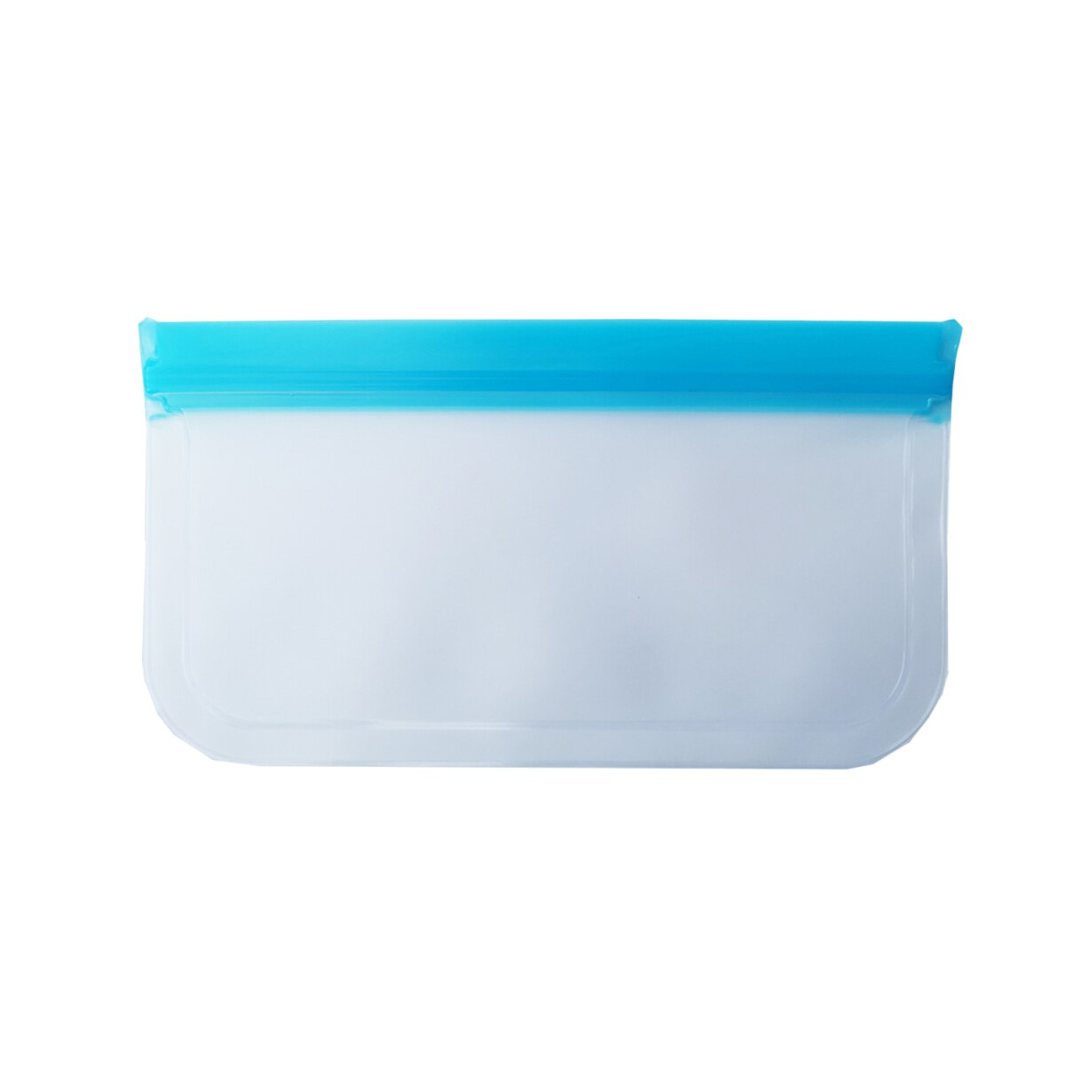 Silicone Food Storage Containers Leakproof Reusable Containers Stand Up Zip Closure Bag Fresh Cup PEVA Food Storage Bag: 21.5x12cm blue