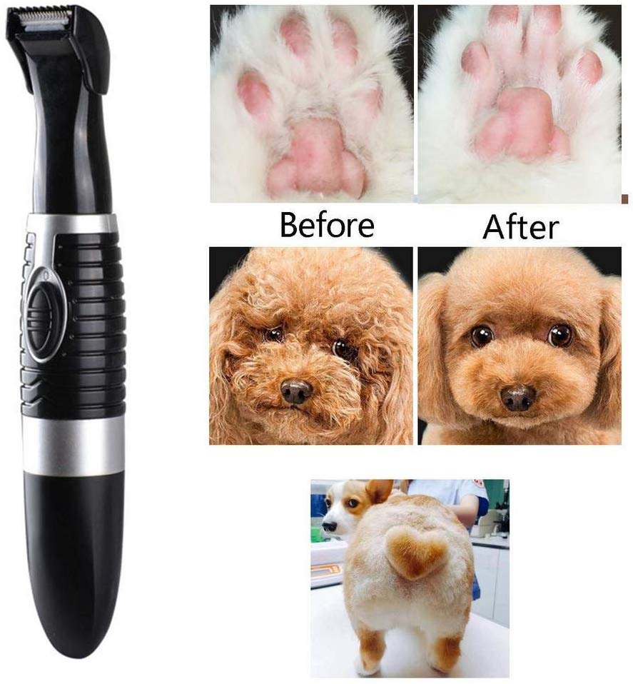 Kæledyrspleje værktøjer genopladelig hund kat fod hår trimmer mini elektrisk hårklipper barbering trimmer maskine