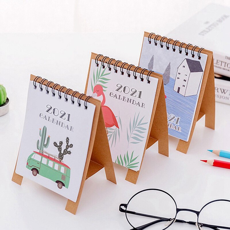 small minimalist mini desktop desk calendar cartoon memorable small calendar calendar