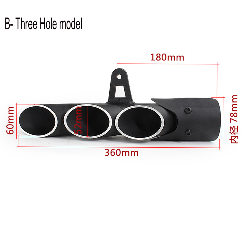 Motorcycle Exhaust Muffler Carbon Fiber Double Down Slip-On Exhaust Escape Moto For R6 Z900 zx6r cbr500r gsxr1000r