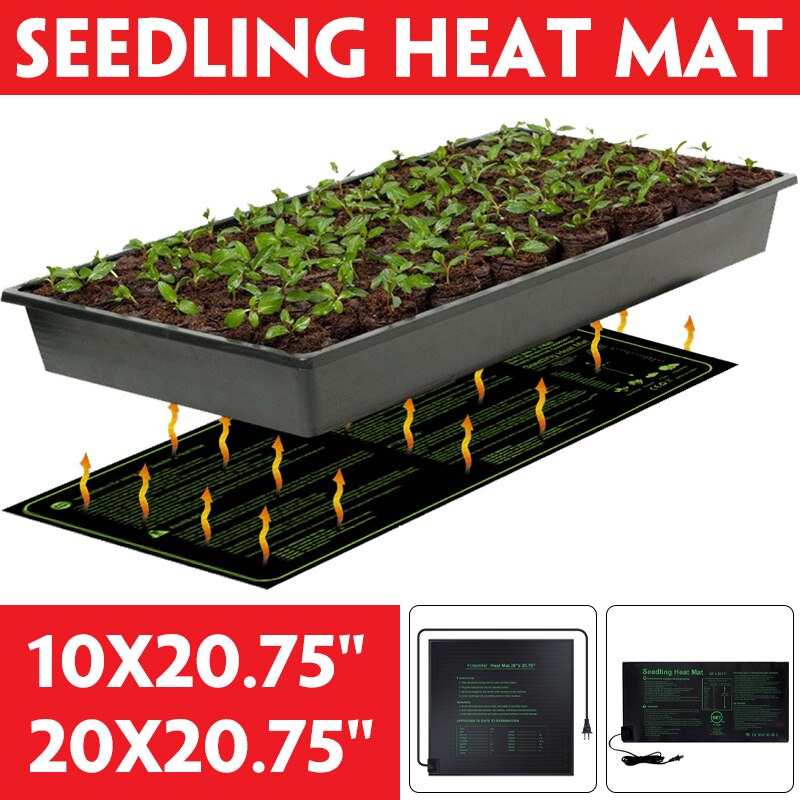 50 x 52cm 220v vandtæt varmemåtte opvarmet måtte plantespiringsformeringspude planteskole varmemåtte haveforsyninger