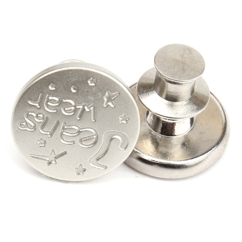 Broche de pantalon rétractable pour Jeans, boutons en métal détachables, bouton rétractable, boucles sans couture, ajustement parfait, réduit la taille: I