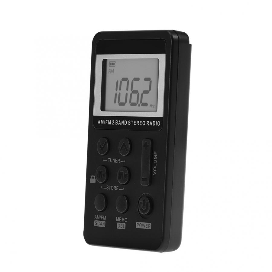 Mini radio Mini Radios, 3-in-1 Self Powered Hand Crank Radio AM/FM 2 Band Stereo Pocket Radio Receiver w/ LCD Display &