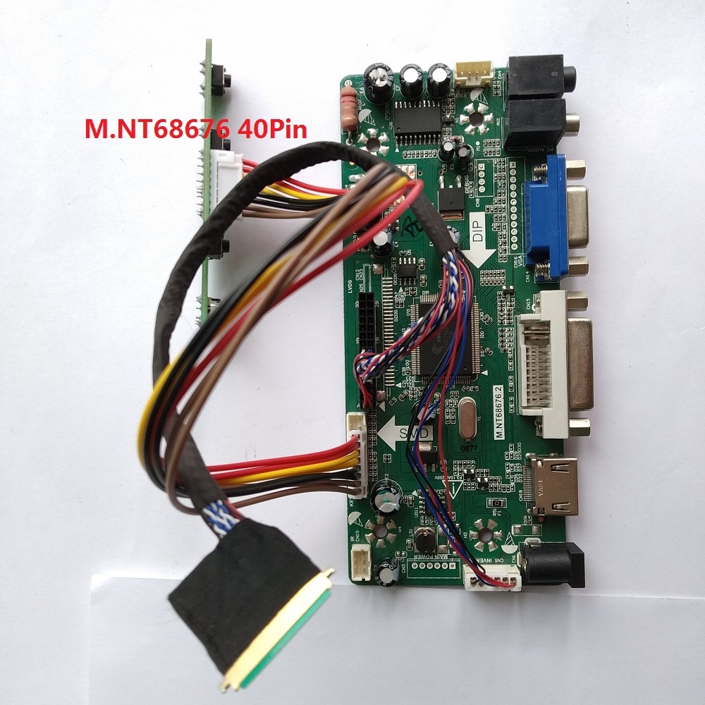 Kit for B156XW02/LTN156AT02 Controller board Panel Screen VGA DVI HDMI LCD 15.6" LVDS 40pin Monitor M.N68676 1366X768 LED DIY