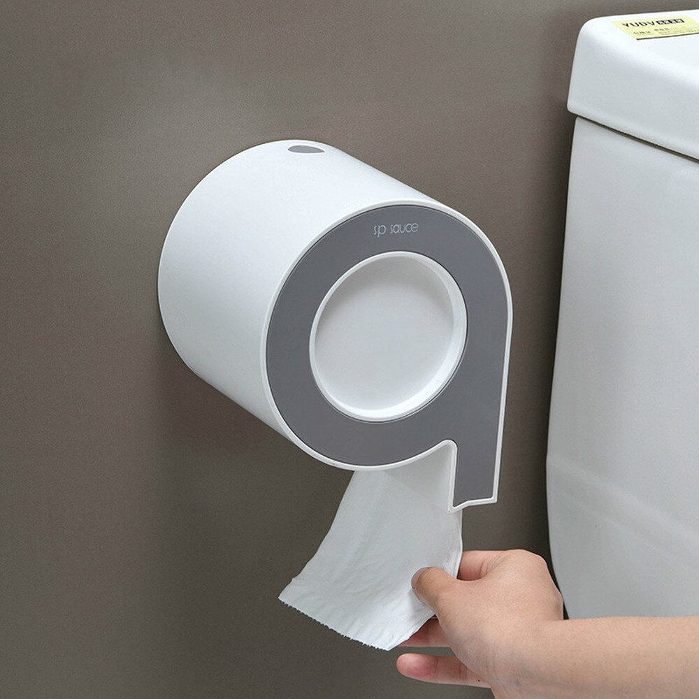 Porta papel higiénico importado de Japón, portarrollos de papel higiénico montados en pared para baño, caja de almacenamiento de plástico para papel higiénico