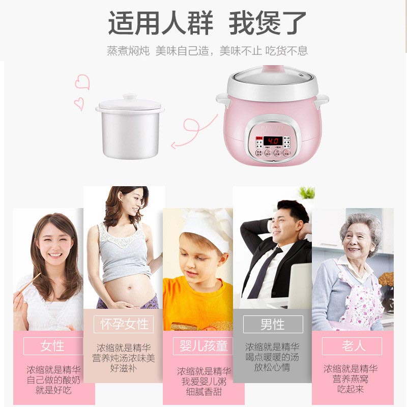 electric cooker electric slow cooker soup stewing porridge 0.9L