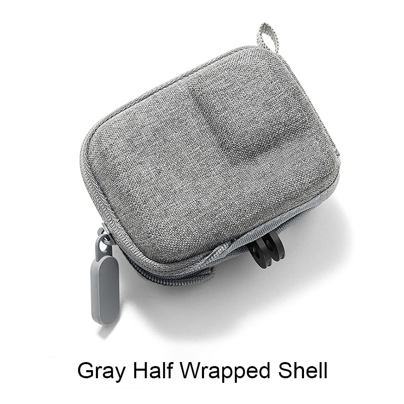 Bolsa de almacenamiento para GoPro Hero 13, 12, 11, 10, 9, 8, Mini caja portátil, cámara deportiva, funda protectora impermeable para accesorios Go Pro: Color gris