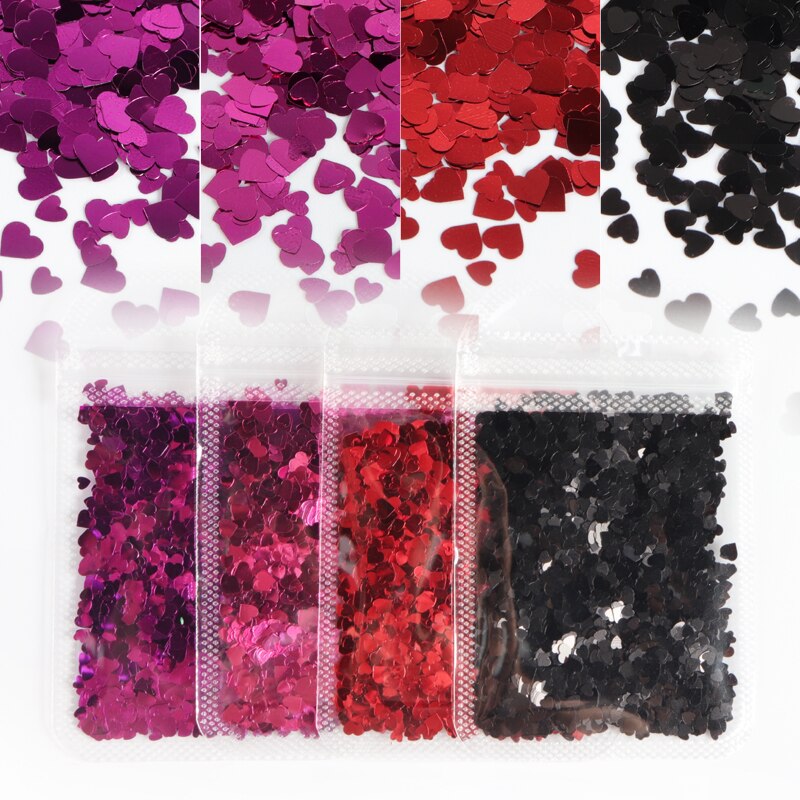 4 zakjes herfst esdoornblad nail art pailletten decoratie holografische kameleon glittervlokken uv gellak tools kerstnagels: Cg -4 stuks 1