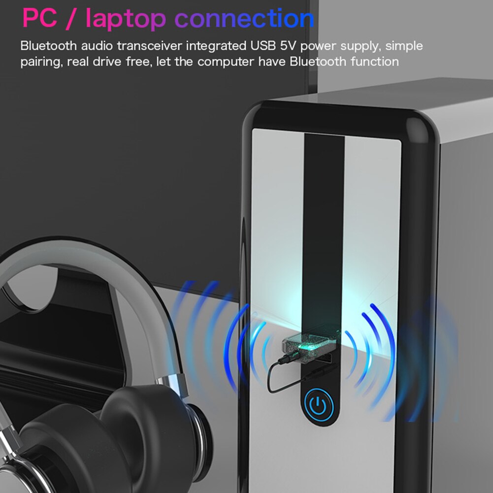 Zwei-in-one bluetooth adapter 5,0 universal usb bluetooth desktop-computer bluetooth sender kopfhörer audio dongle empfänger
