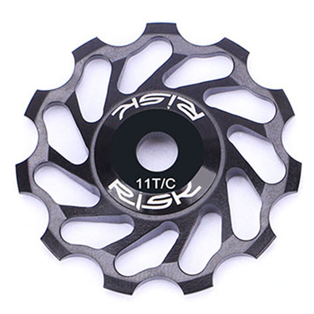 MTB Bike Ceramic Bearing Pulley 41mm Rear Derailleur Tension Pulley 11T Guide Sprocket for 4/5/6 mm Guide Wheel Screws: black
