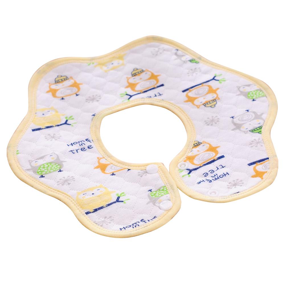 Duurzame baby monddoek waterdichte baby slab 360 graden draaibaar bloemenpatroon slab zacht en ademend winddicht en warm