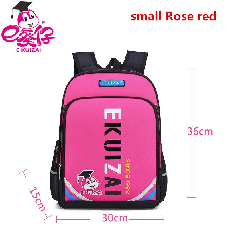 School Bags Double Shoulder School Backpacks For Teenagers Children Backpack Orthopedic School Bag Safety backpack: small Rose red