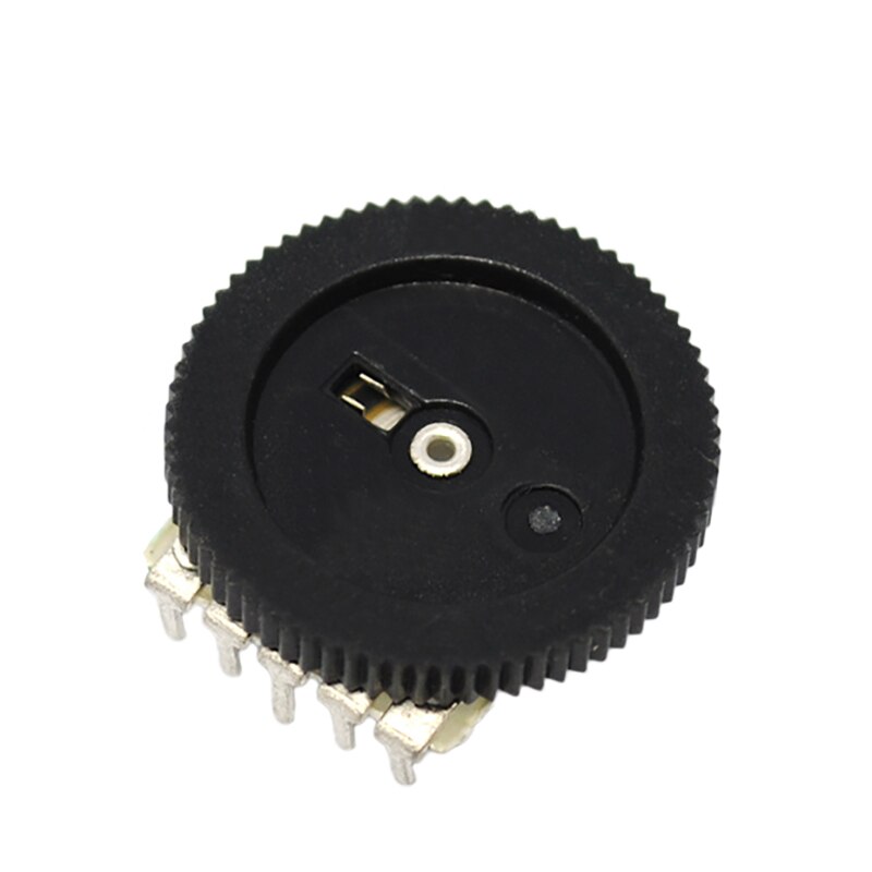 Potenciómetro de ajuste de doble engranaje B503, 50K, 5 pines, 16x2mm, potenciómetro de rueda de Dial, control de nivel de volumen estéreo, 10 Uds.