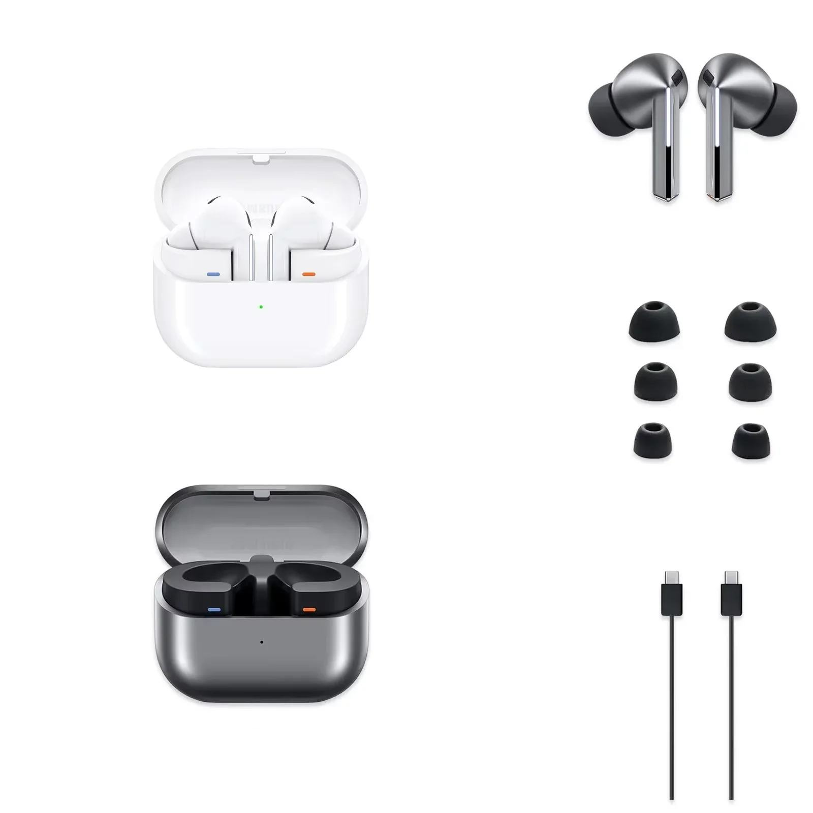 Galaxy buds 3 pro bluetooth-ørepropper med ladeetui ørepropper med minneskum trådløse bluetooth-headset oppslukende hodetelefoner