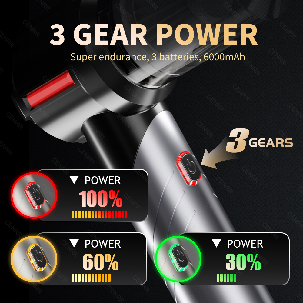 CENRR 998000PA Car Vacuum Cleaner Powerful Mini Cordless Portable Vacuum Cleaner for Home Appliance Handheld Blower Car Cleaner