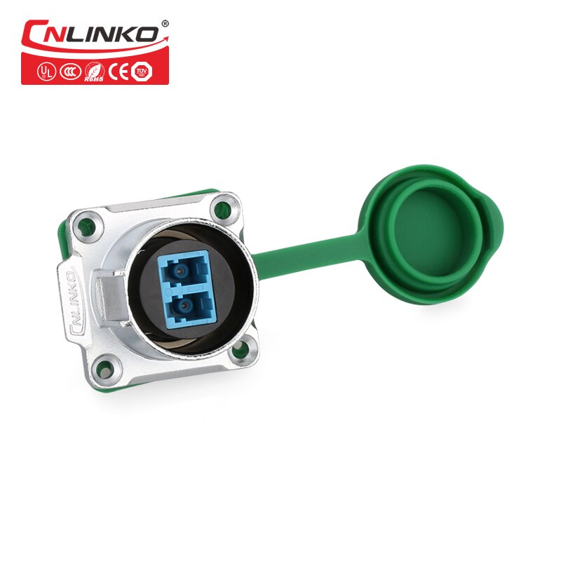 CNLINKO M24 Optical Fiber Connector LC Fiber Optic Signal Adapter Fast Quick Lock Waterproof IP67 Male Plug Female Socket: socket