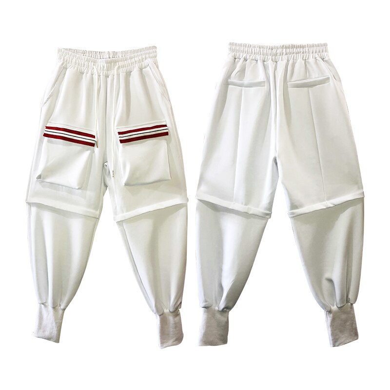 Hip Hop Dance Costume White Long Sleeve Shirt Pants Adult Street Dancing Clothes Jazz Dancer Stage Outfit Rave Wear Women DT1057