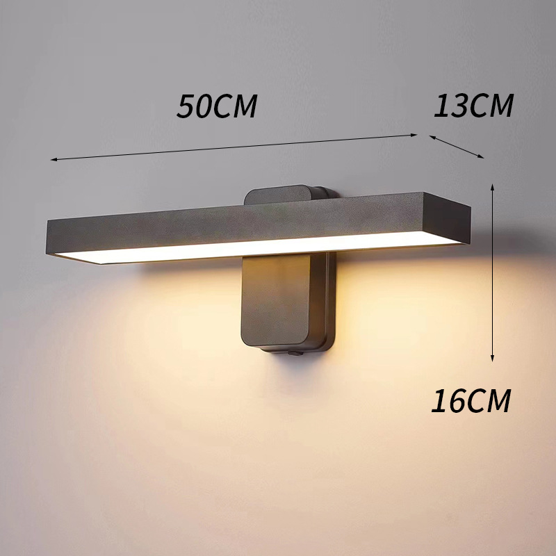 Bevægelsessensor udendørs drejelig firkantet verandalampe vandtæt  ip65 balkon have gårdhave væglampe tuya rgb led væglampe: Rgb