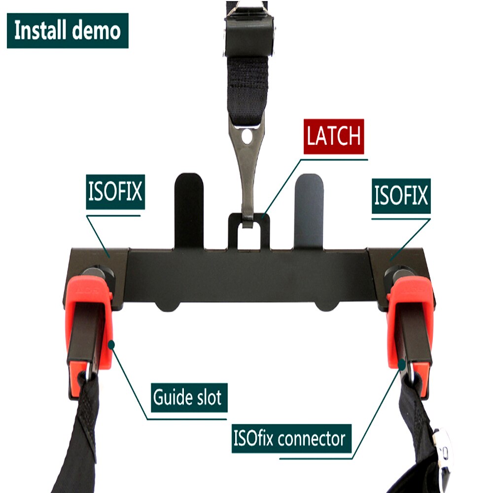Kit de montaje Universal de anclaje de sujeción para asiento de coche, para conector de cinturón ISOFIX