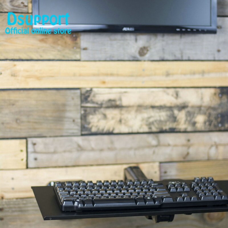 Bandeja de teclado com furo de montagem vesa 100x100mm para diy suporte de teclado de trabalho fixo com monitor titular braço