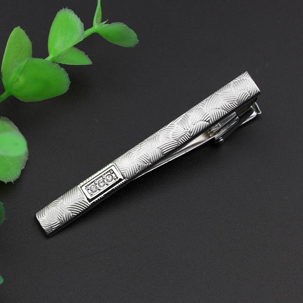 Stropdas Clip Voor Mannen Nicktie Accessoires Mode Stijl Metalen Tone Carving Eenvoudige Bar Business Sluiting Praktische Pin: 15