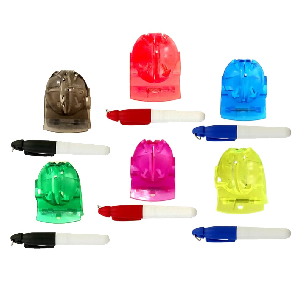 Golf Ball Marker with Marking Pen, Plastic Golf Ball Drawing Line Tool