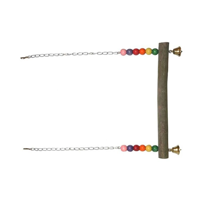 Kurczak huśtawka drewniane zabawki kury ręcznie ptak zabawkowe klatki papuga ara stojak treningowy uchwyt M76D