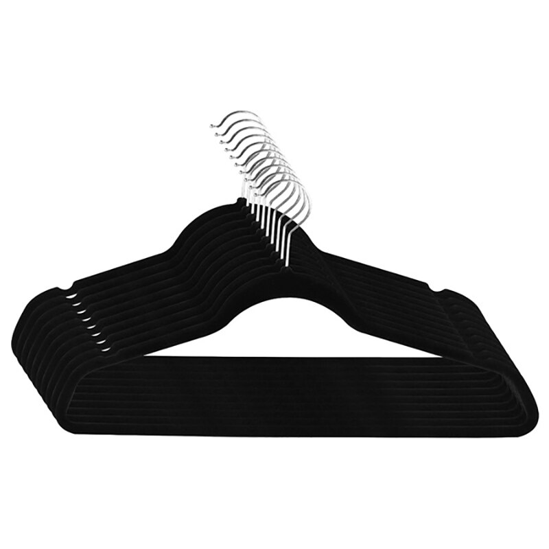 15 sztuk antypoślizgowy aksamitny garnitur wieszaki na ubrania szafa Organizer robić domu, flokowanie wieszak plastikowy wieszak antypoślizgowy: Default Title
