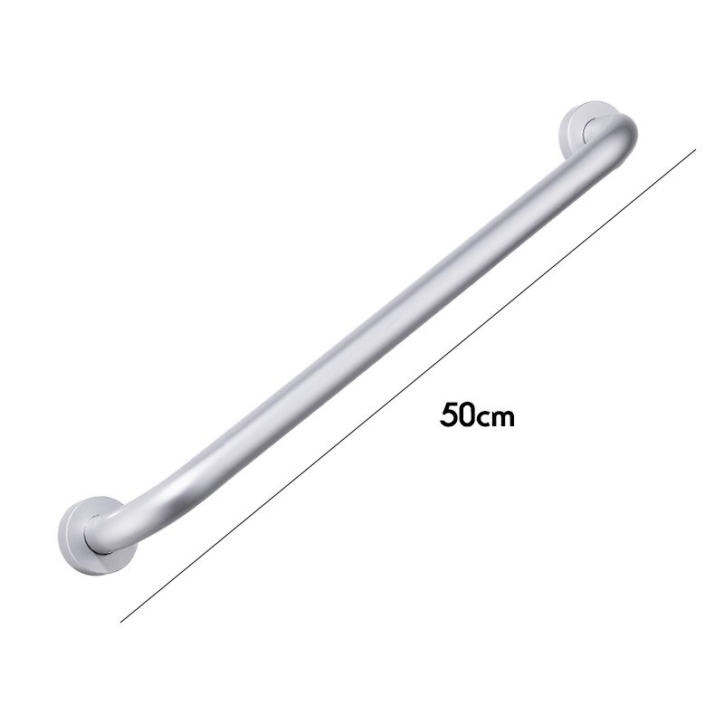 Grab Bars Ruimte Aluminium 30/40/50 Cm Badkamer Bad Leuning Grab Wc Douche Baden Rechte Veiligheid Ondersteuning Handvat Handdoek rack: Silver -50cm