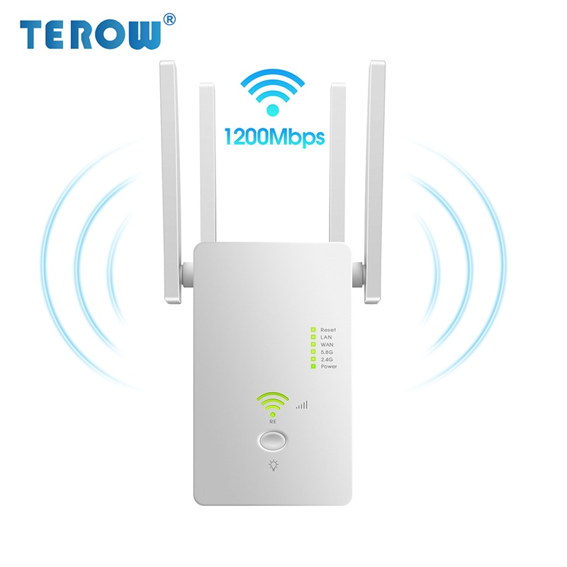 Terow AC1200 1200Mbps Mini Gigabit Router Wifi Dual Band 2.4Ghz En 5.8Ghz Wifi Repeater Signaal Extender Draadloze ap/Repeater/Router