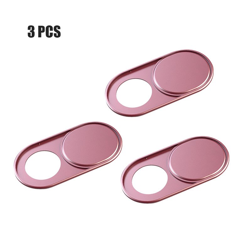 1/3/6 Stck! Webcam Abdeckung Metall Material Telefon Datenschutz Aufkleber Universal- für iPhone iPad Computer Anti Spion Schiebe Kamera Abdeckung: 3 Stück Rose Gold