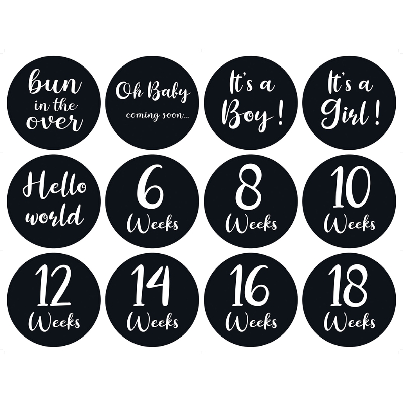 24 Stks/set Pasgeboren Baby Maandelijkse Stickers Baby Zwangere Maandelijkse Foto Sticker