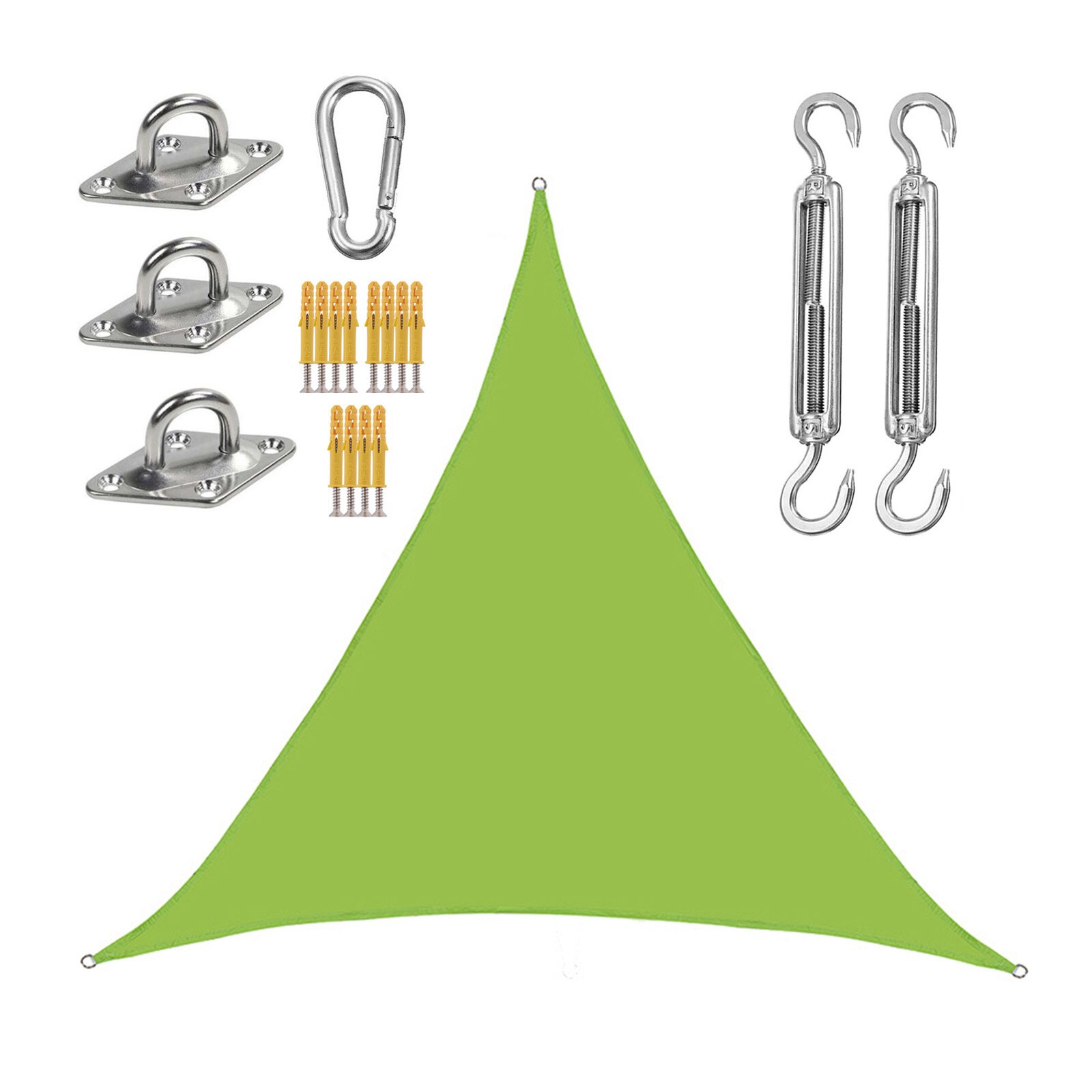 Shade Sail Awning Sunscreen Oxford Cloth Patio Durable 3 Meter Garden Reasonable Windproof Tear-resistant Triangle Sunshade: Green