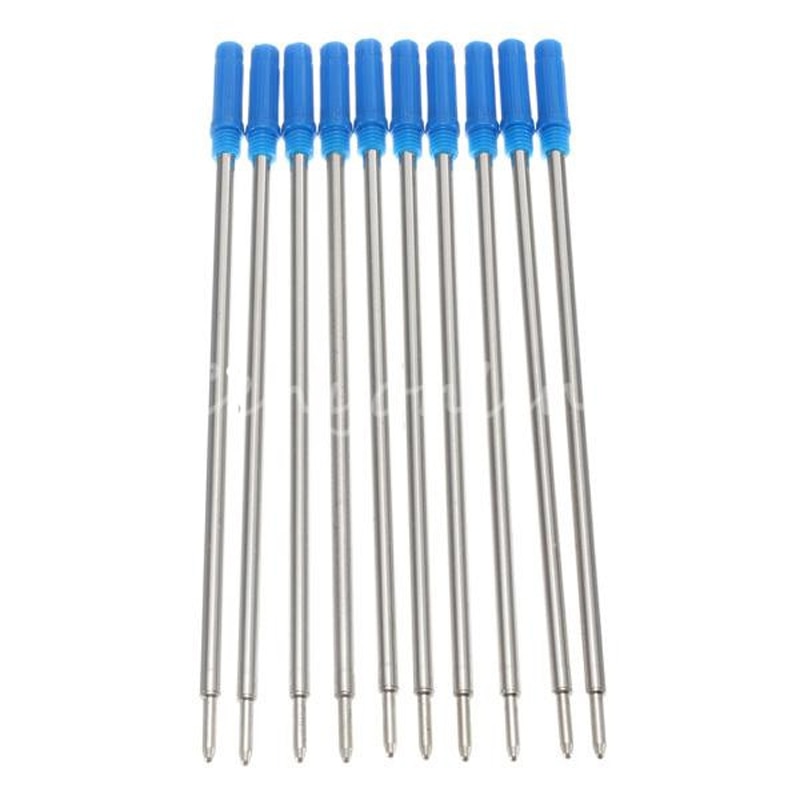 10 Stks/partij Cross Type Balpen Vullingen Inkt Medium Blauw Bal Refill Voor Element Pen Rvs Tip Kantoor School supply