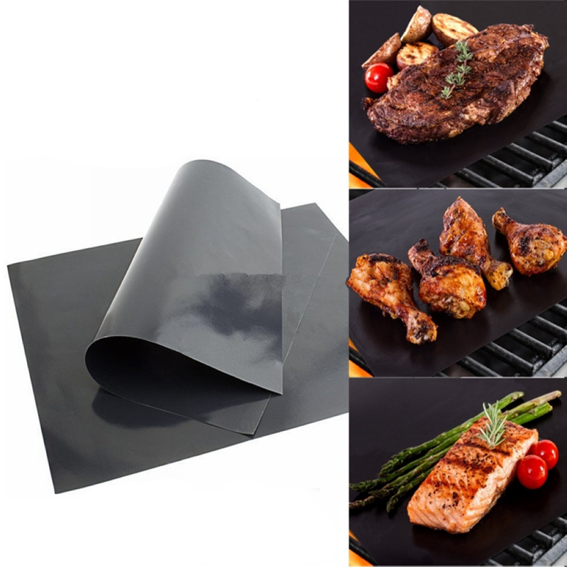 Outdoor Barbecue Grill Mat Barbecue Baking Liners Reusable Teflon Cooking Sheets 40 * 30cm Cooking Tool High Temperature