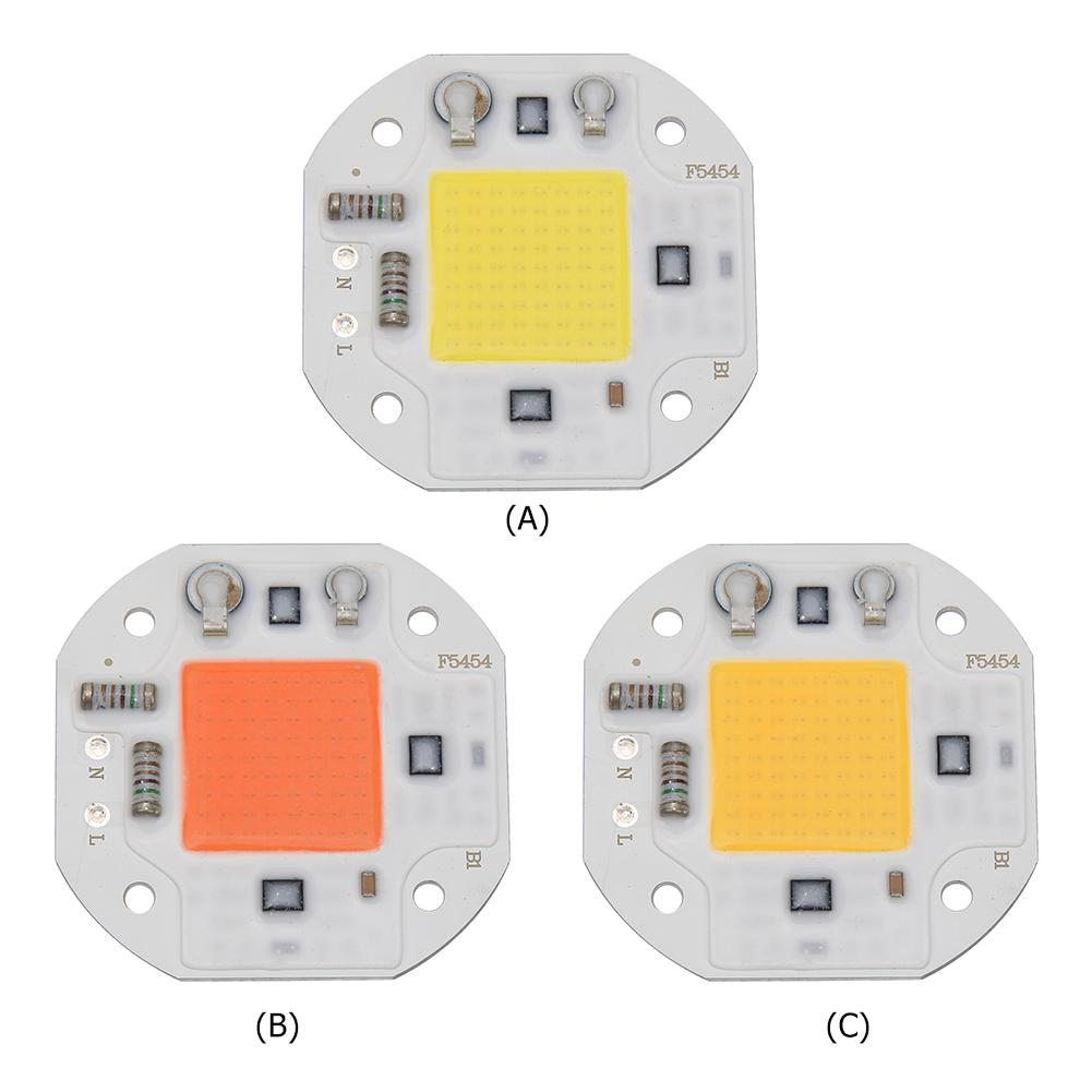 High Power 20W Cob Led Lamp Chip AC220V Led Lamp Overstroming Licht Chip Diy Schijnwerper Volledige Spectrum Wit Warm drie Lichte Kleuren