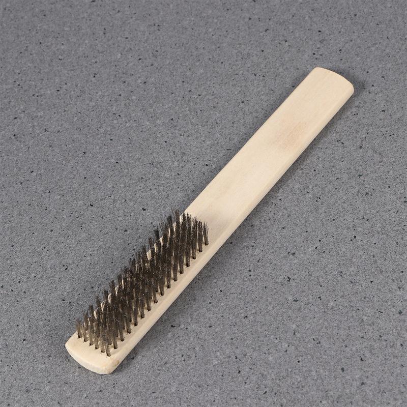 Soft Steel Wire Brush Comfortable Grip Handle 6-Row Steel Wire Brush Scrub for Cleaning